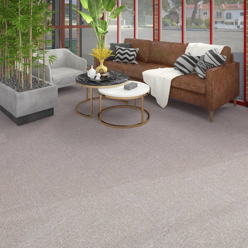 PP Carpet Tiles for Commercial Projects | 50×50cm Level Loop Carpet