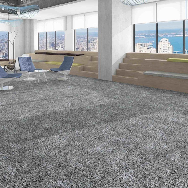 50x50 Commercial Carpet Tiles | PP Multi-Level Loop Carpet with Ecological Backing