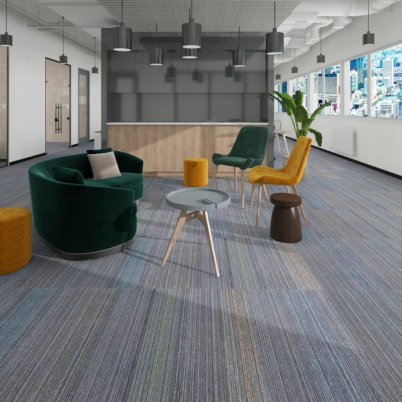 Paradise 100×25cm Level Loop PET-PVC Commercial Carpet Planks