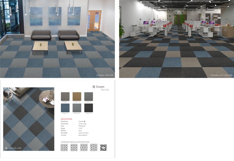 PET Carpet Commercial Office Carpet Tiles Manufacturer